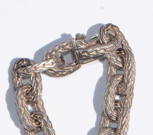 Bracelet en argent Hermès maillons tressés