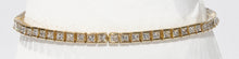 Charger l&#39;image dans la galerie, Bracelet riviere en or jaune en diamant princesse
