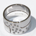 Bague Dinh Van modèle Seventies en or gris et diamant grand modèle