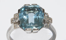 Charger l&#39;image dans la galerie, Bague en platine aigue marine
