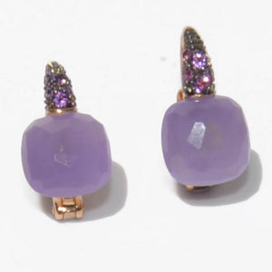 Boucles d'oreilles Pomellato capri en jade lilas