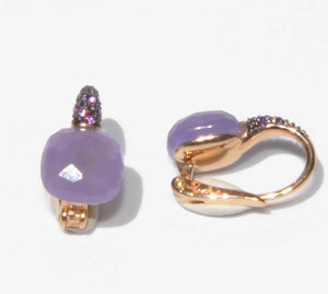 Boucles d'oreilles Pomellato capri en jade lilas