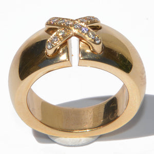 Bague Chaumet or jaune et diamants Doubles liens
