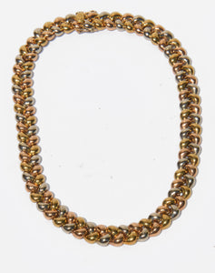 Collier Poiray 3 couleurs d'or modèle Tresse