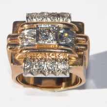 Charger l&#39;image dans la galerie, Bague platine et diamant 1950
