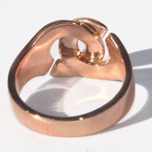 Bague or rose Dinh Van modèle Menottes R12