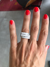 Charger l&#39;image dans la galerie, Bague or gris et diamant asymetrique

