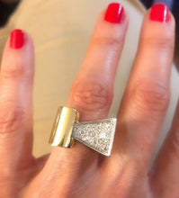 Charger l&#39;image dans la galerie, Bague Tank platine et diamant 1950

