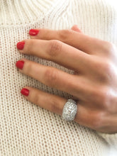 Charger l&#39;image dans la galerie, Bague jonc pavée de diamant de diamant
