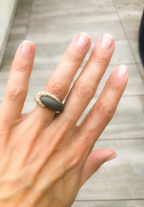 Bague de la maison Pomellato en titane et diamant
