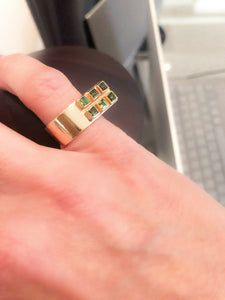 Bague or jaune et Peridot Georg Jensen