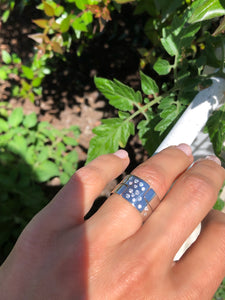 Bague Dinh Van modèle Seventies en or gris et diamant grand modèle