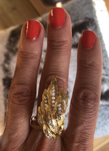 Charger l&#39;image dans la galerie, Bague forme feuille années 1970 - adalgyseboutique
