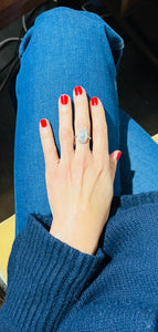 Bague en platine plate