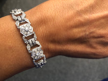 Charger l&#39;image dans la galerie, Bracelet or gris et platine au motifs octogonaux
