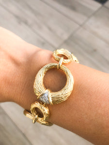 Bracelet en or jaune et diamants de la maison Boucheron