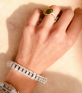 Bracelet diamant en or gris