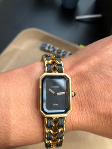 Montre Chanel ma première en métal doré