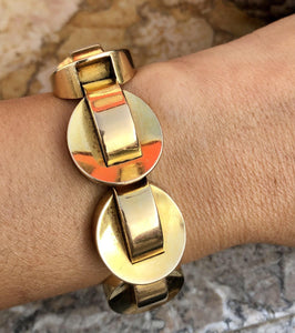 Bracelet Tank en or jaune - adalgyseboutique
