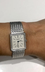 Montre Piaget or gris et diamant - adalgyseboutique