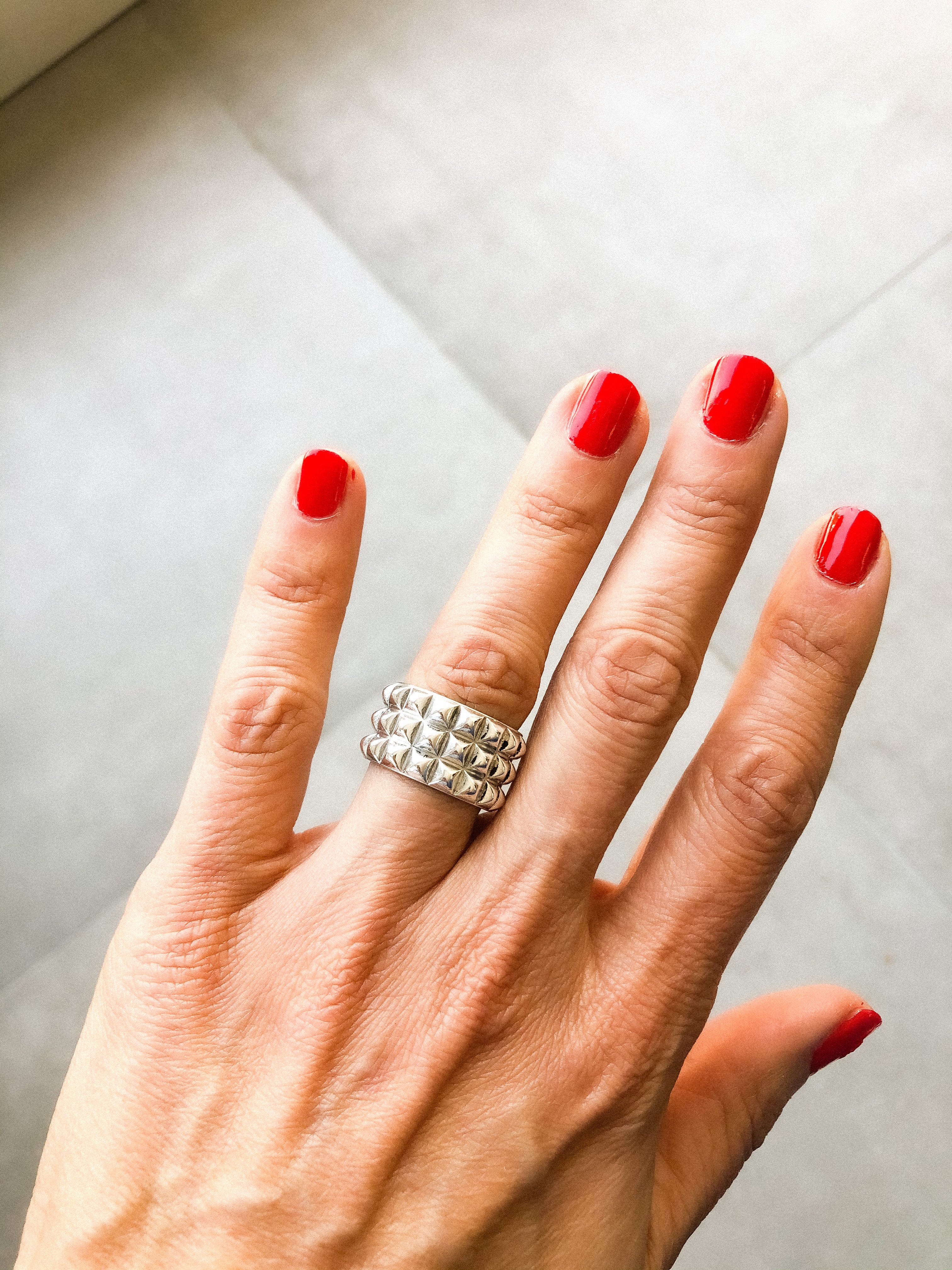 Bague Hermès modèle espionne en argent