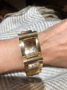 Bracelet tank or rose et jaune 18k
