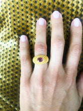 Charger l&#39;image dans la galerie, Bague étrusque or jaune Rubis
