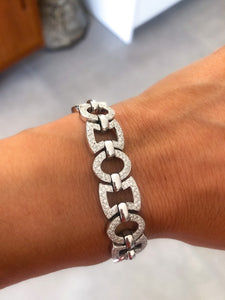 Bracelet or gris et diamant