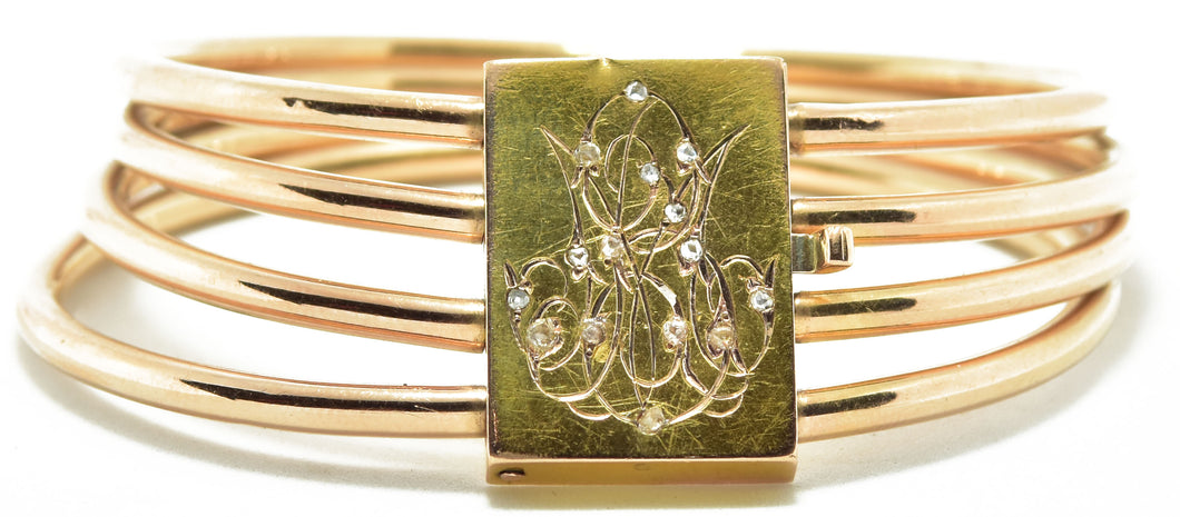 Bracelet jonc en or rose