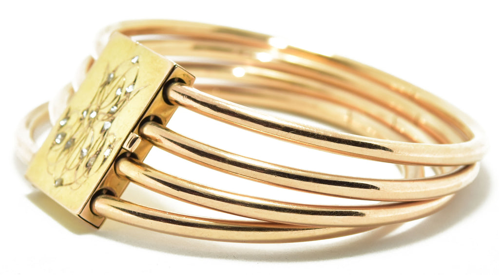 Bracelet jonc en or rose