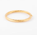 Bracelet jonc fermé torsadé or jaune