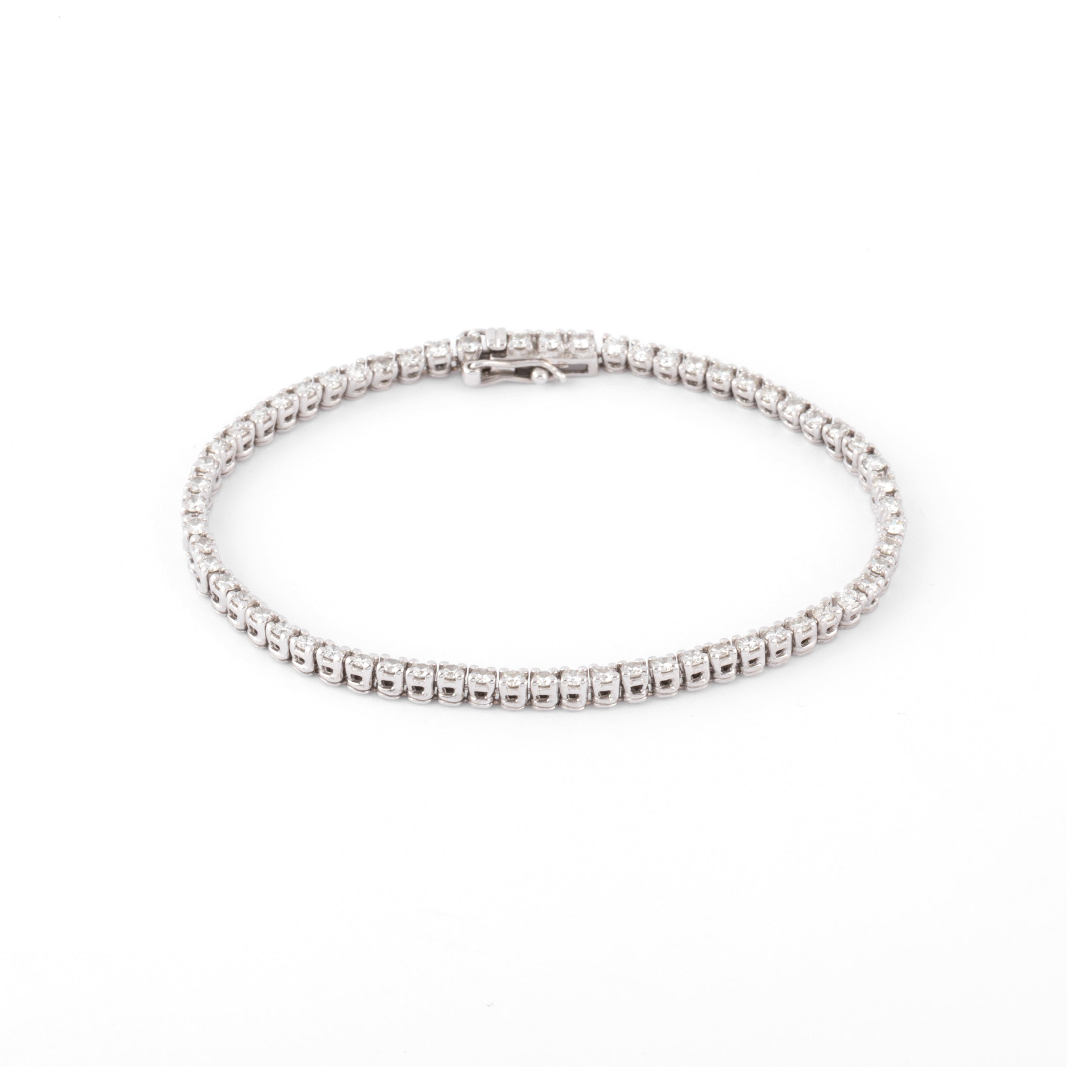 Bracelet rivière or gris en diamants