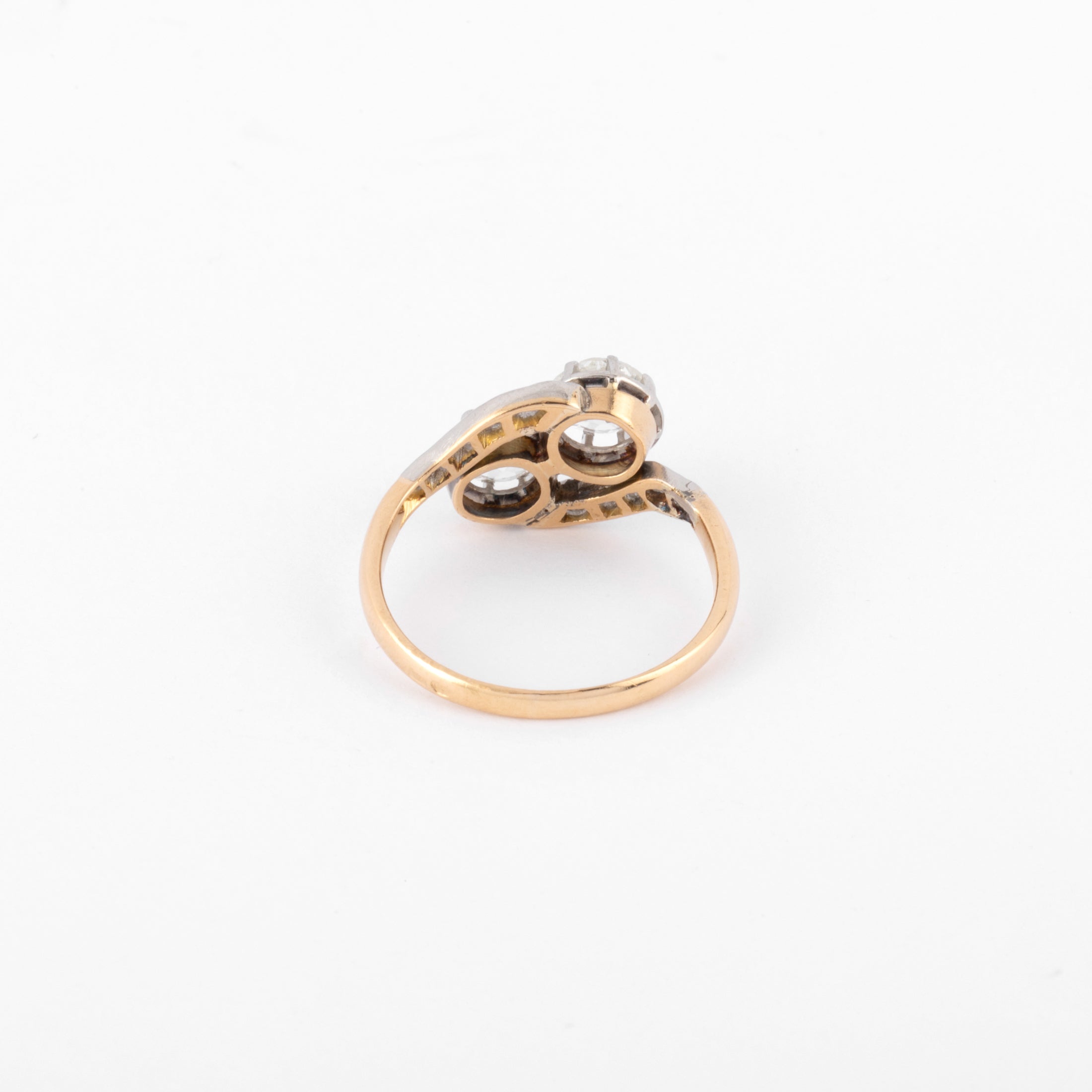 Bague Toi & Moi en diamant platine et or