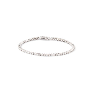 Bracelet rivière or gris en diamants
