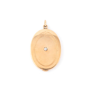 Pendentif en or jaune oval