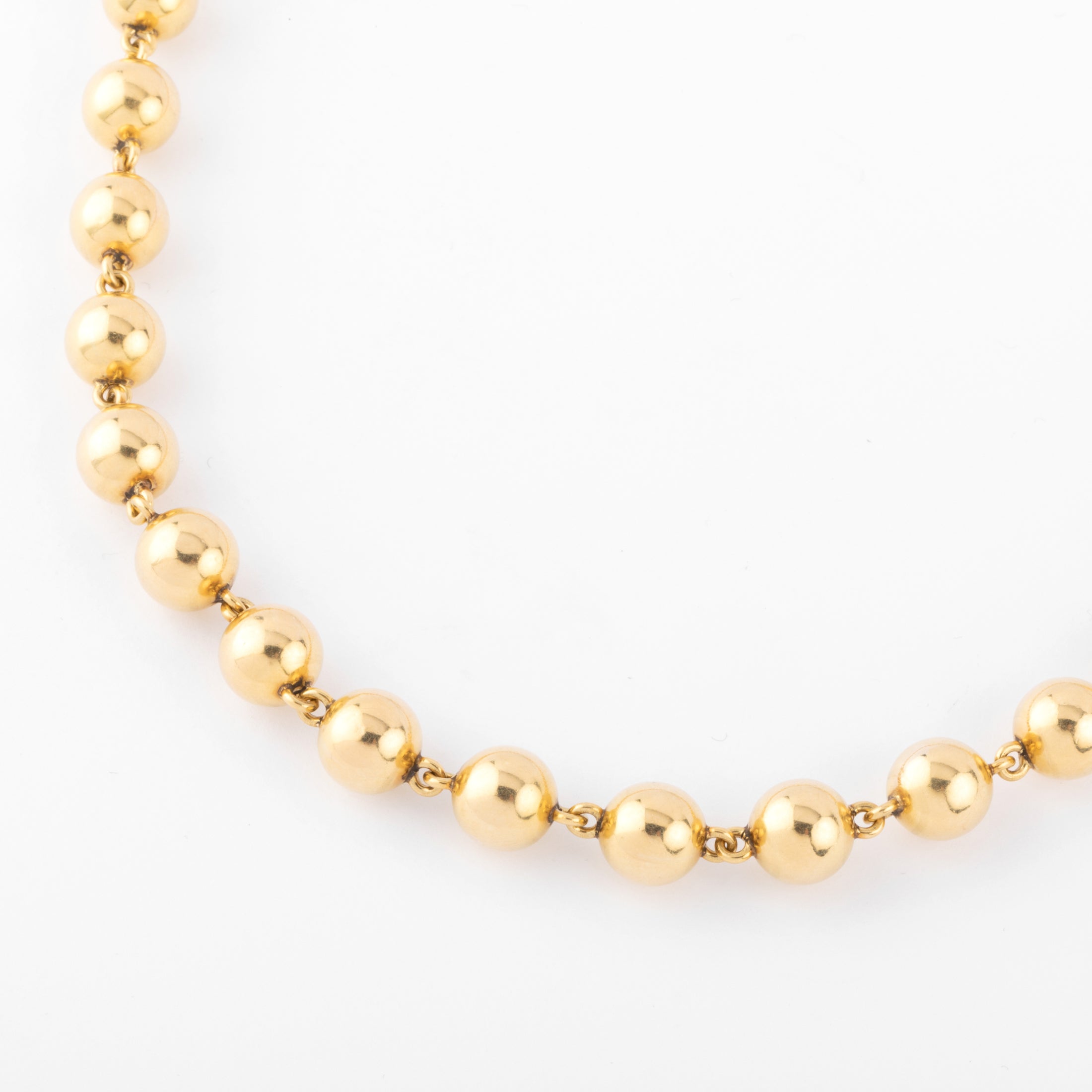 Collier Marseillais en or jaune orné de boules d'or