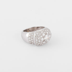 Bague jonc pavée de diamant de diamant