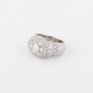 Bague jonc pavée de diamant de diamant