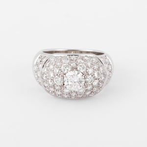 Bague jonc pavée de diamant de diamant