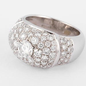 Bague jonc pavée de diamant de diamant