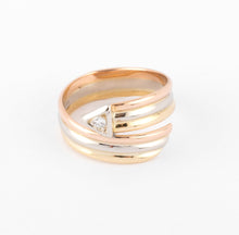 Charger l&#39;image dans la galerie, Bague 3 Ors avec un diamant

