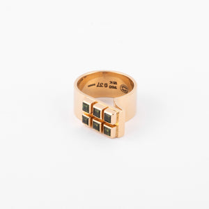 Bague or jaune et Peridot Georg Jensen