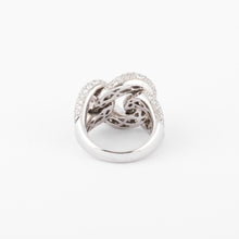 Charger l&#39;image dans la galerie, Bague or gris gourmette pavée de diamant
