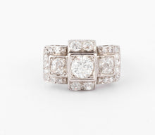 Charger l&#39;image dans la galerie, Bague platine et diamants 1930

