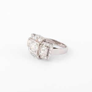 Bague platine et diamants 1930