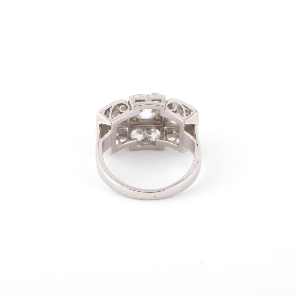 Bague platine et diamants 1930