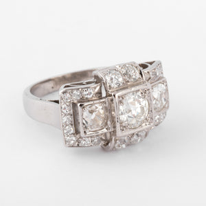 Bague platine et diamants 1930