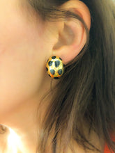 Charger l&#39;image dans la galerie, Boucle d&#39;oreilles or jaune et jade noir Angela Cummings pour Tiffany
