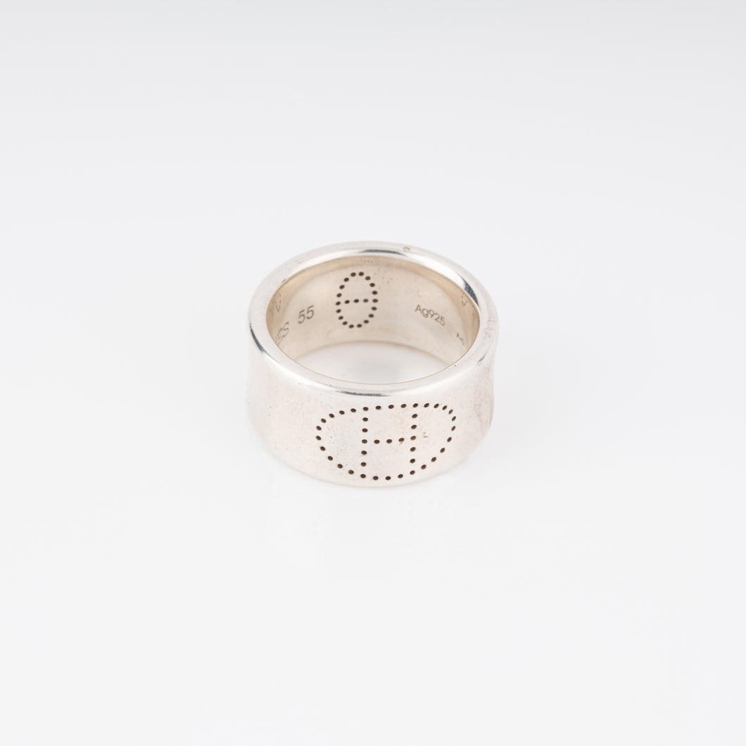 Bague Hermès argent Eclipse ruban