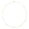 Collier or jaune intercalé de diamant sur maille forçat